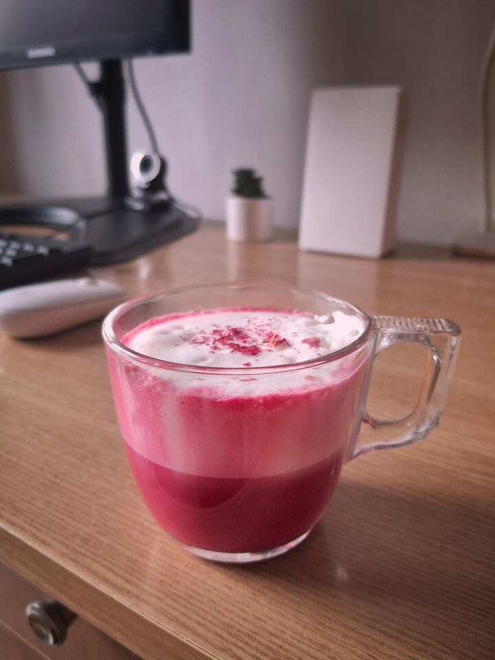 Pink latte