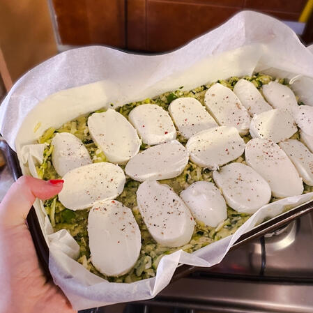 Vega cukkinis lepény