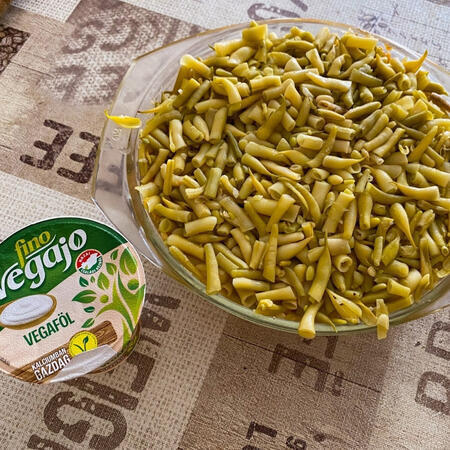 Rakott zöldbab vegaföllel